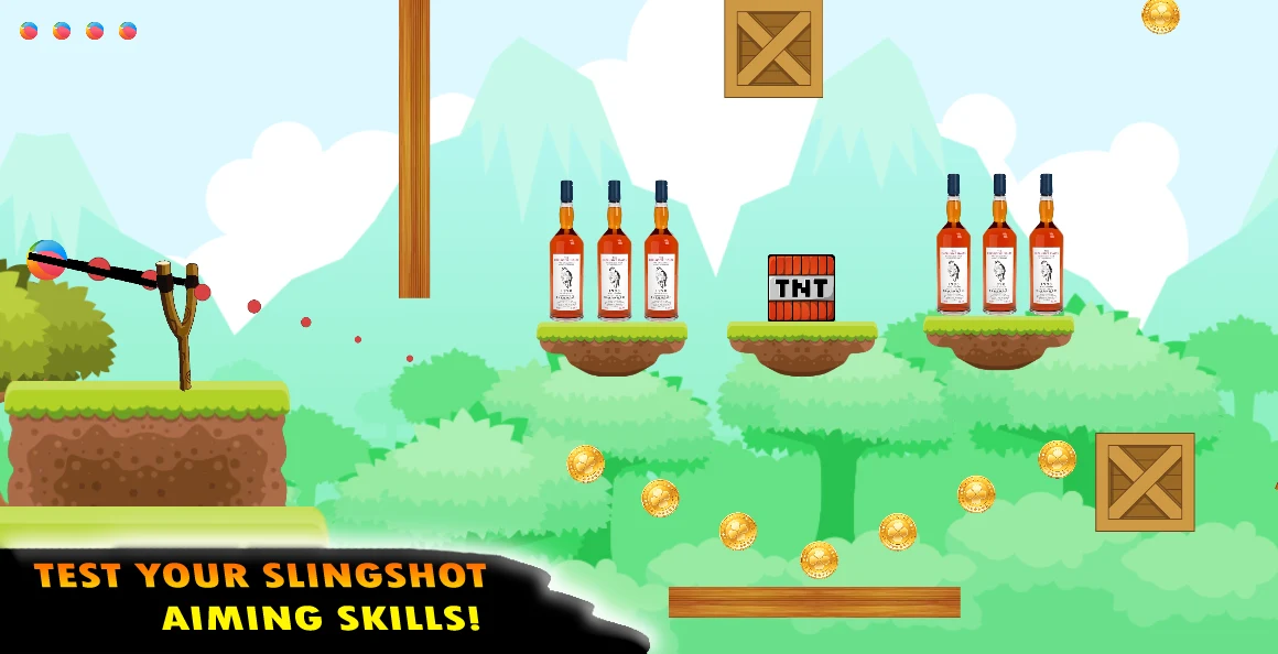 Knock Down Bottles: Slingshot screenshot