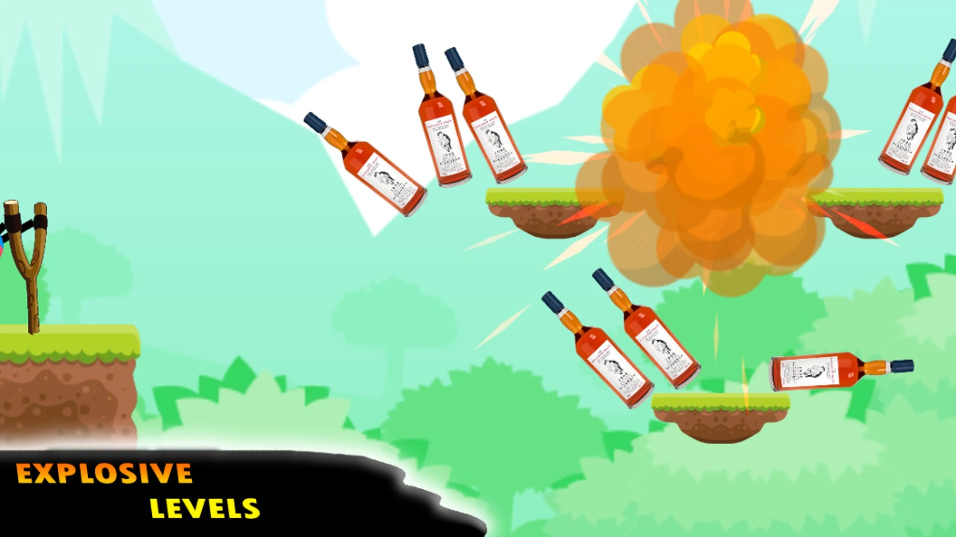 Knock Down Bottles: Slingshot screenshot
