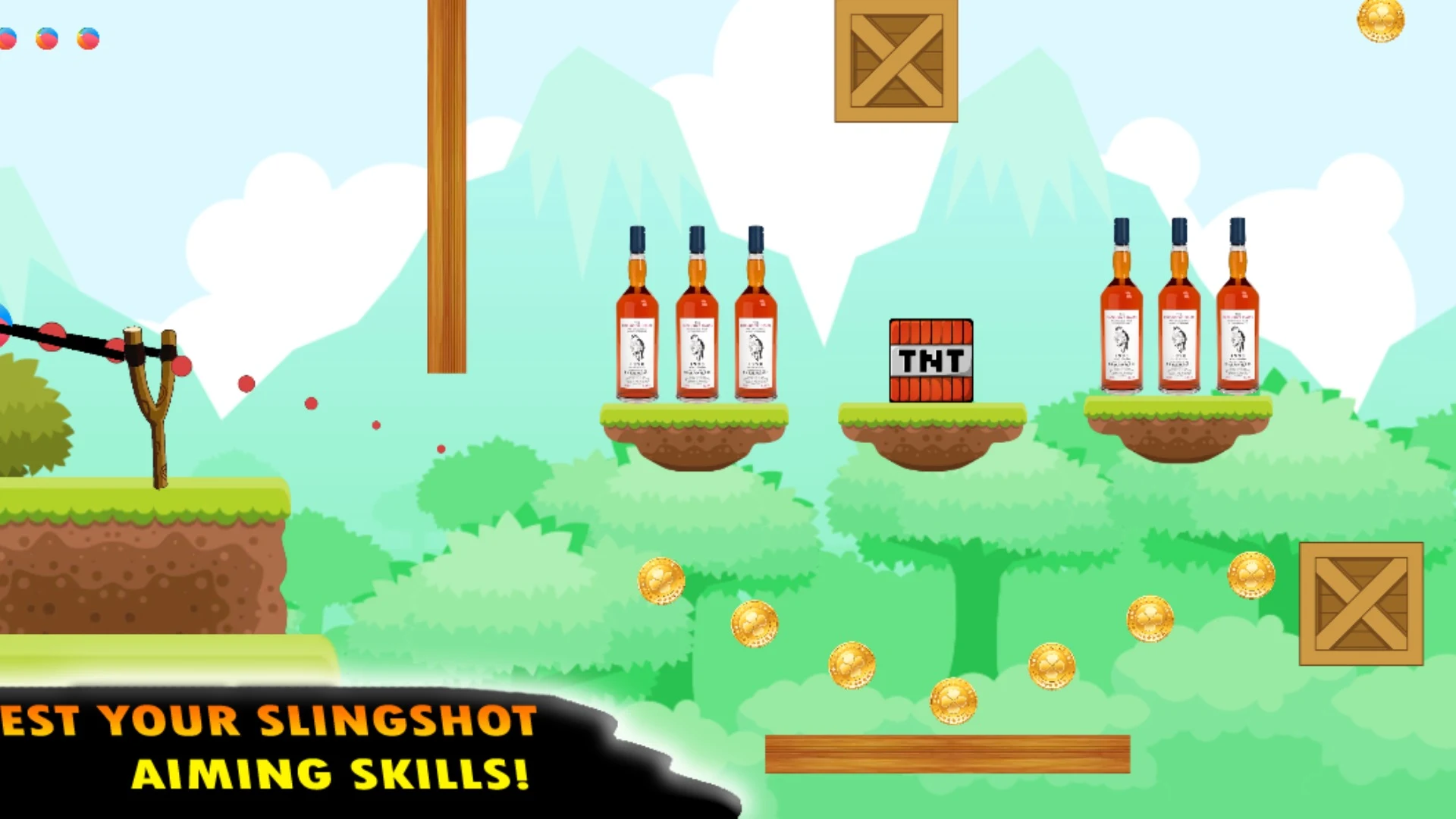 Knock Down Bottles: Slingshot screenshot
