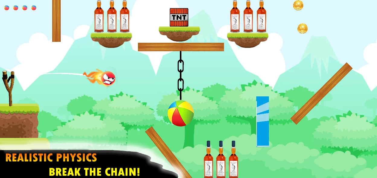 Knock Down Bottles: Slingshot screenshot