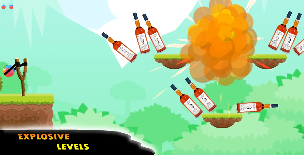 Knock Down Bottles: Slingshot screenshot